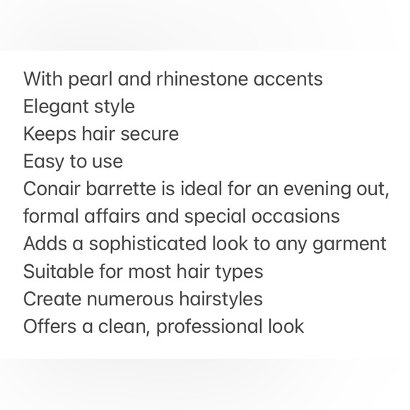 Conair Silver Barrette - Picture 4 of 4